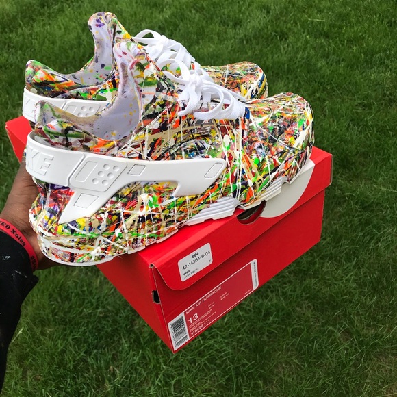 Custom Splatter Nike Huaraches Paint Splattered - Picture 3 of 7